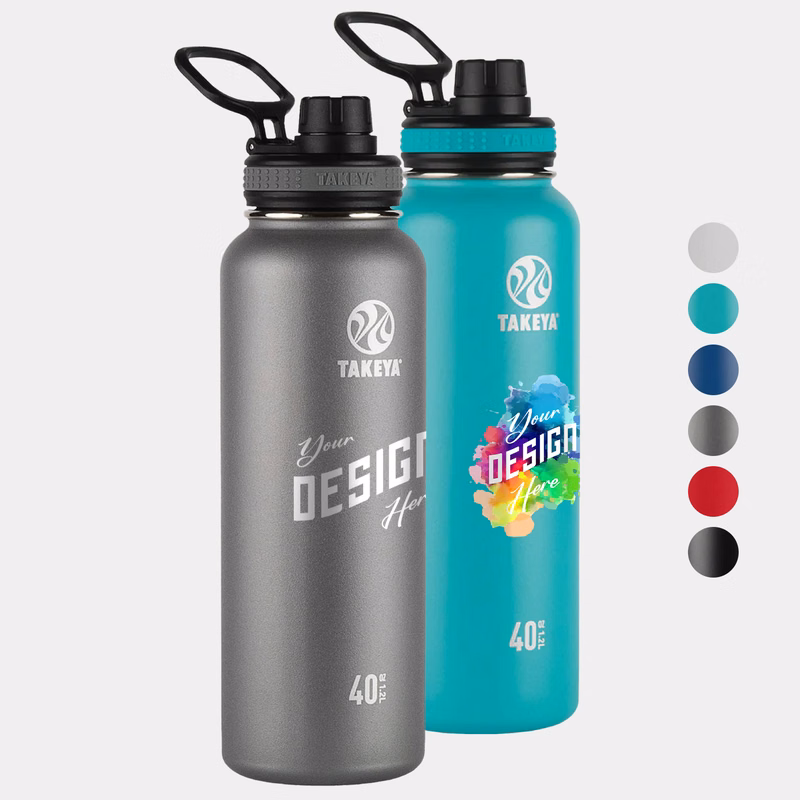 40 oz Takeya® Stainless Steel Insulated Originals Water Bottle w/ Spout Lid
