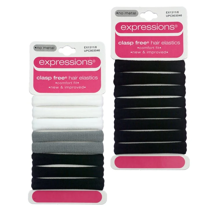 Hair Elastics - Clasp-Free Black 1