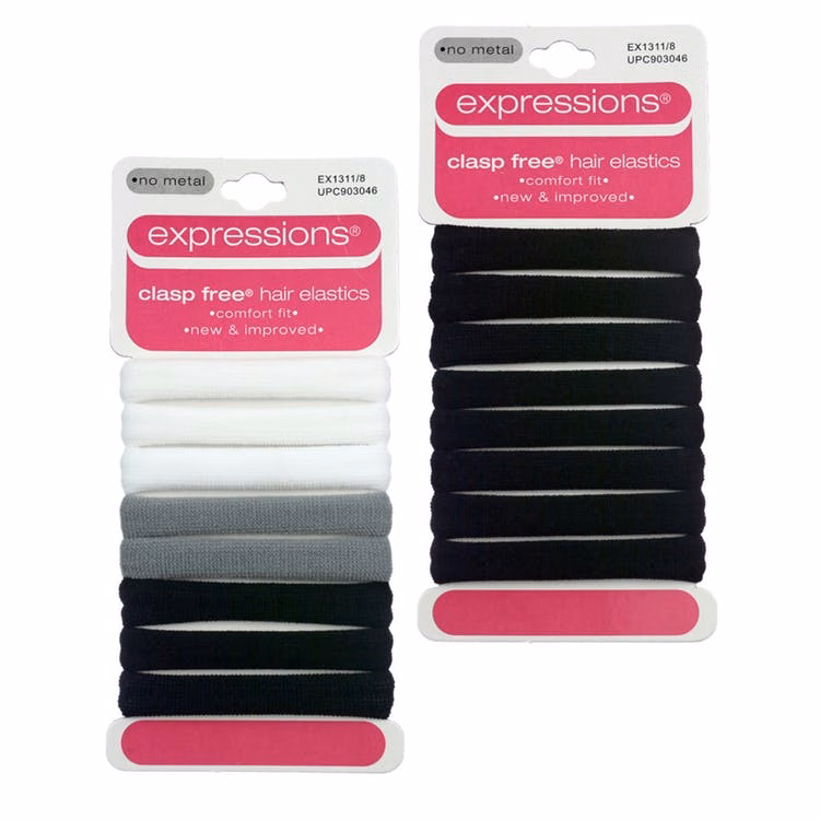 Hair Elastics - Clasp-Free Black