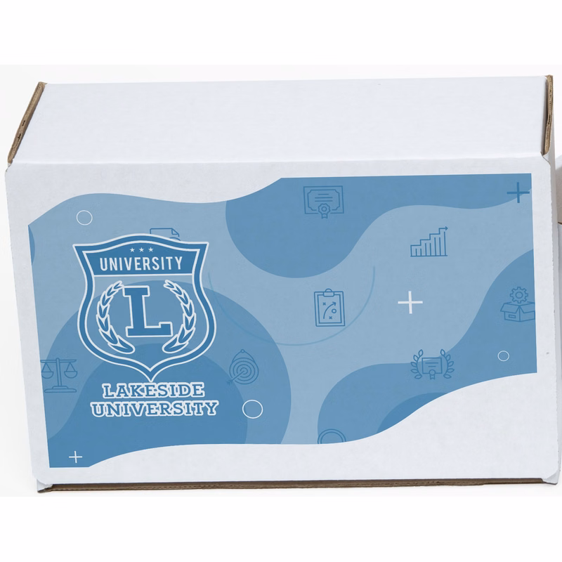 One Color White Display Mailer Box w/Outside Imprint (10" x 7" x 4")