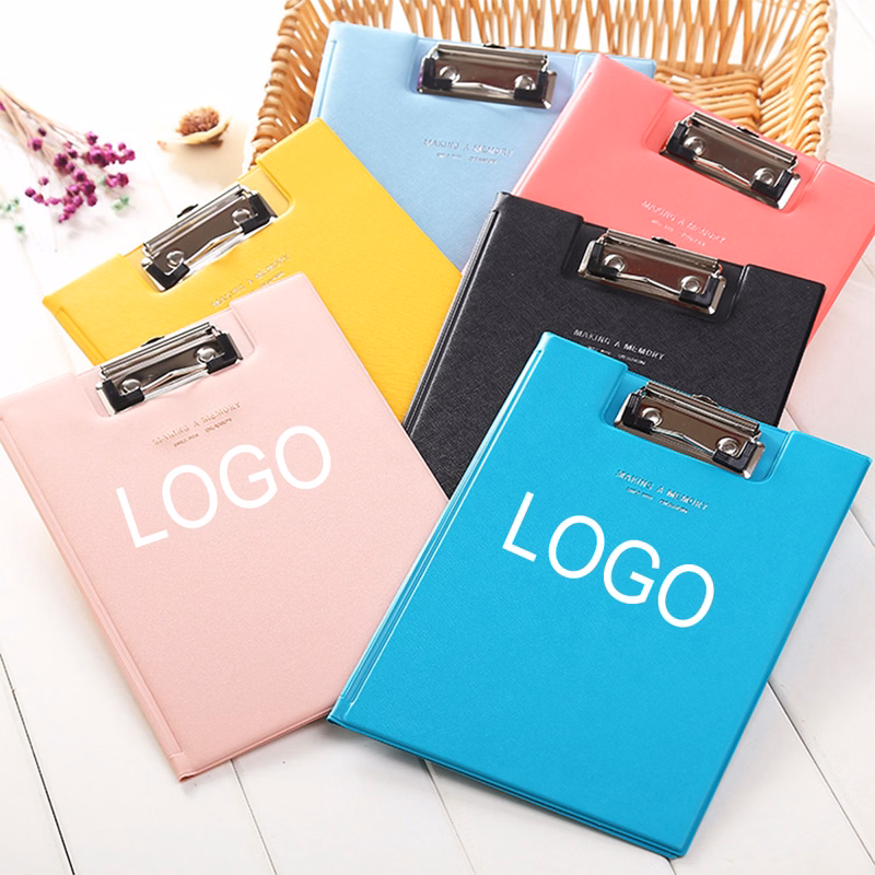 PU Leather A5 File Folder with Metal Clip