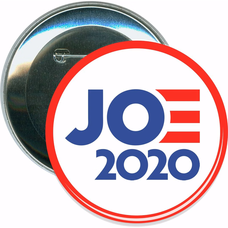 Biden 2020, Joe 2020, Red Border , Political Button
