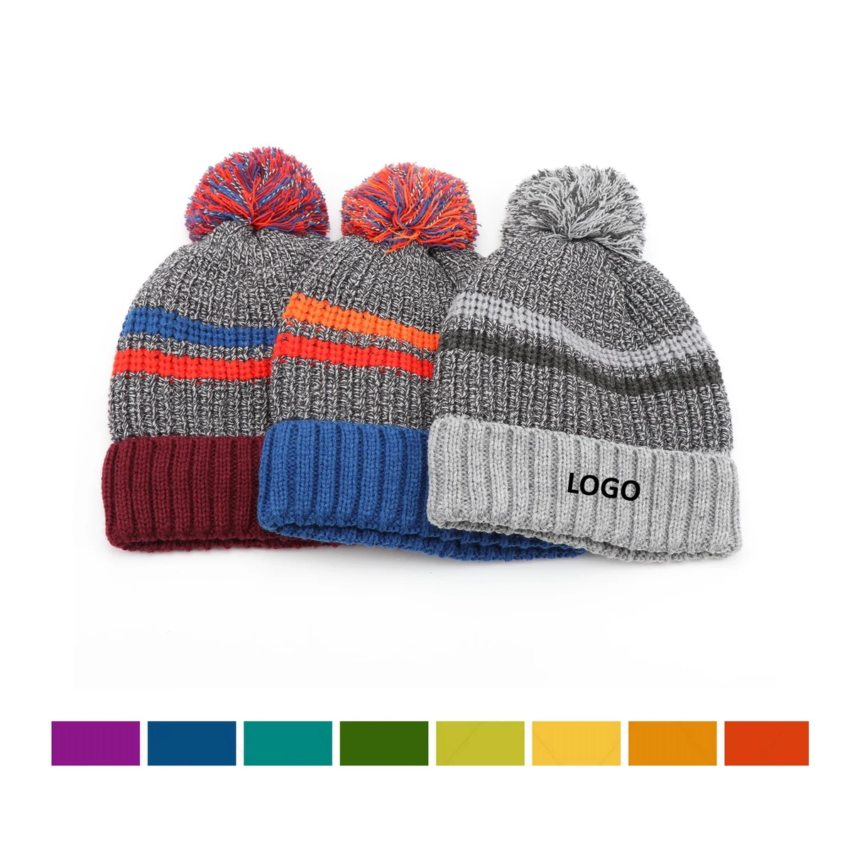 Knitted Beanie With Pom-pom 1