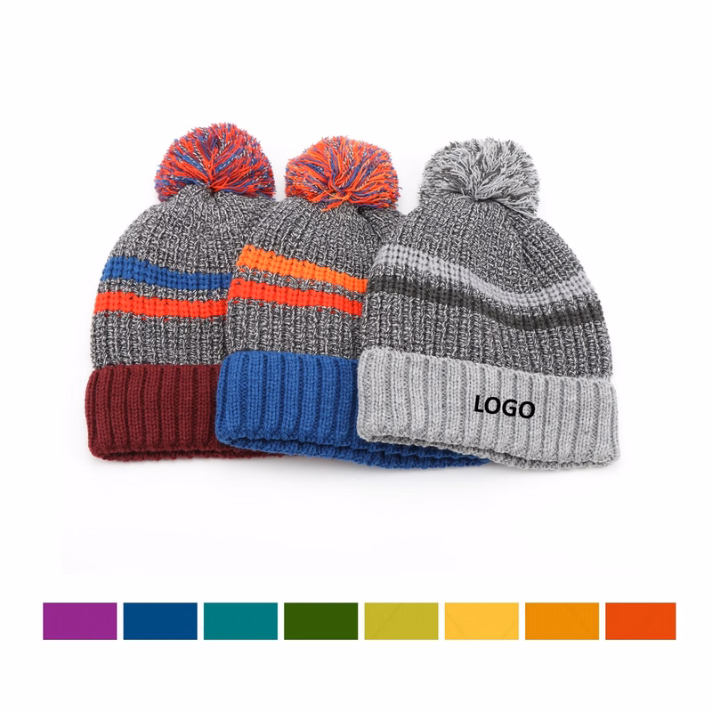 Knitted Beanie With Pom-pom