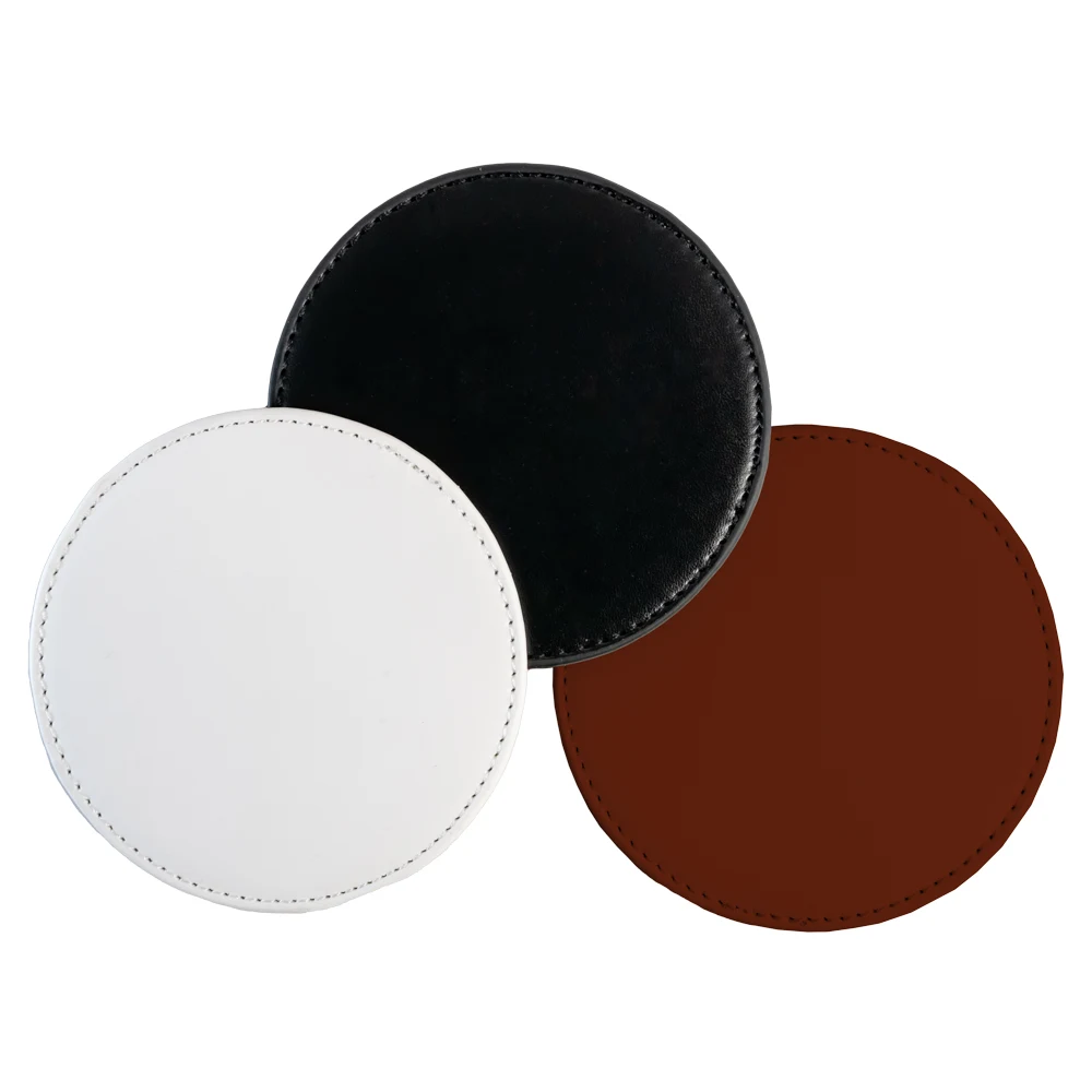 Faux Leather Coaster Round 1