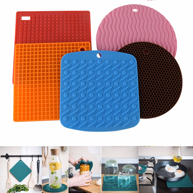 Funny Silicone Heat Resistant Mat Coasters For Drinking