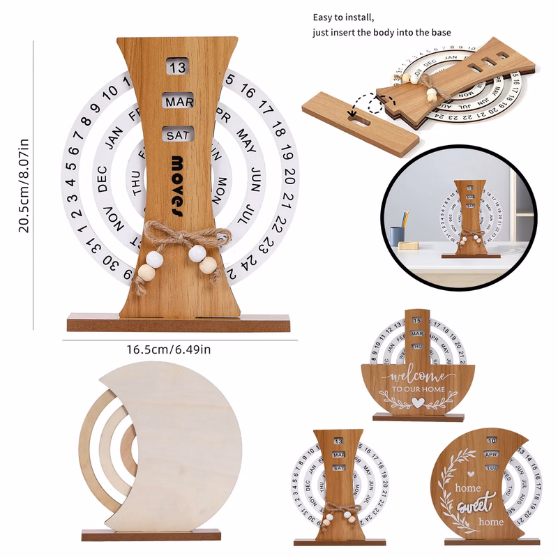 Manually Rtating Desk Calendar