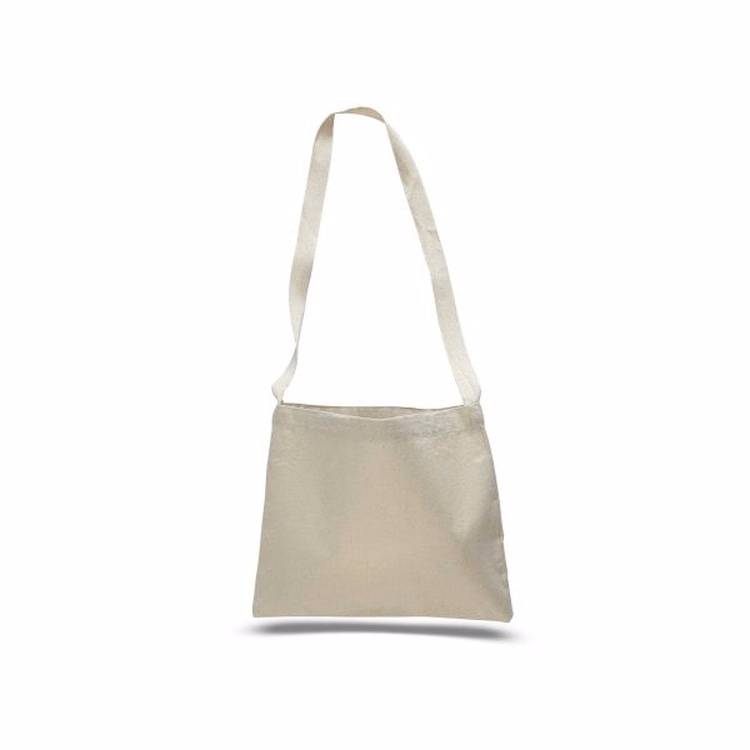 Small Canvas Messenger Bag - 14"x12" (Blank)
