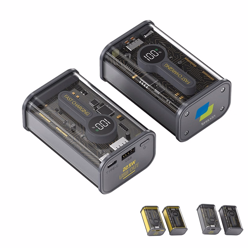 10000Mah See-Through Design Portable Charger 22.5W
