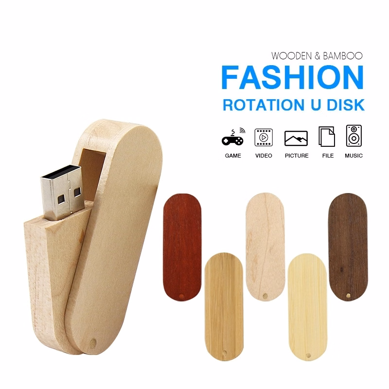 2GB Wooden Swivel USB Stick