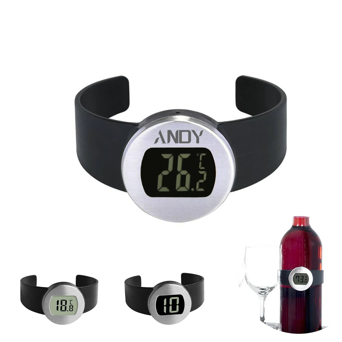 Digital Wine Bottle Thermometer Temperature Measure Monitor 1