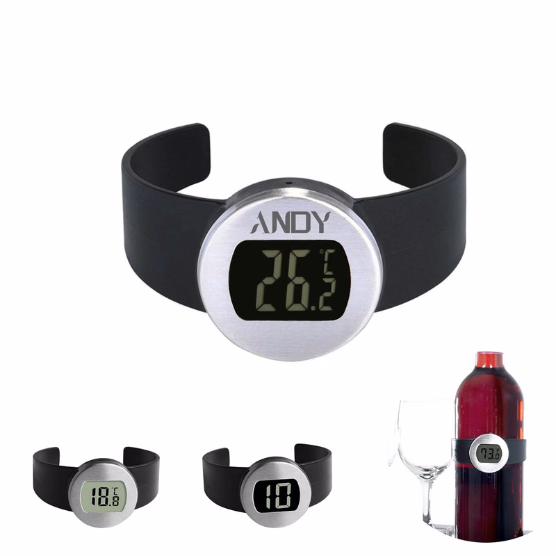 Digital Wine Bottle Thermometer Temperature Measure Monitor