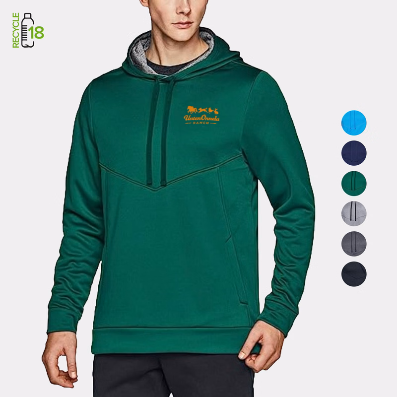 REPREVE® - Men's rPET Fleece Pullover Hoodie w/ Pocket & Antibacterial