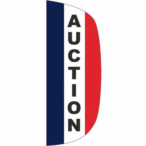 "AUCTION" 3' x 8' Message Flutter Flag