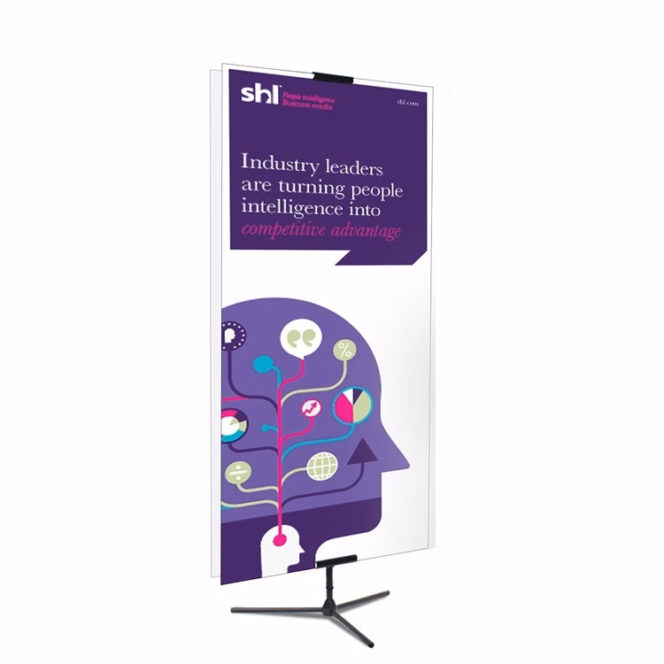 Adjustable Banner Stand Replacement Graphic, 33" x 84" Vinyl Banner, Double-Sided