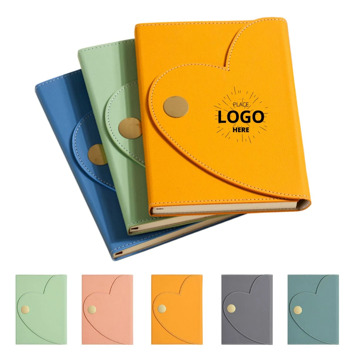 Heart - Shaped Closure Leather Notebook 1