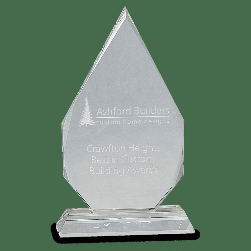 Crystal Diamond On Clear Pedestal Base
