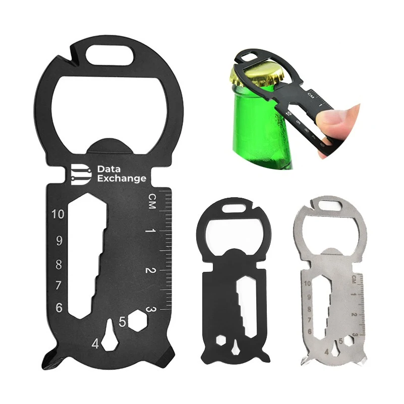 Multifunctional Keychain Tool Card, Stainless Steel 10-in-1 Utility Tool 1