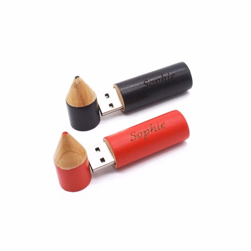 1 GB Wooden Pencil USB Flash Drive