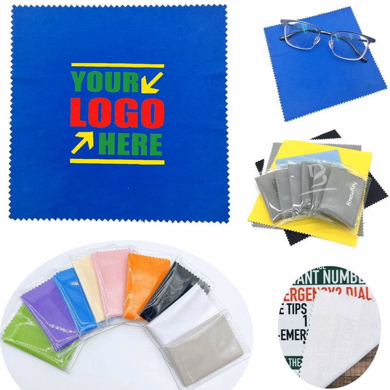 Premium Full-Color Microfiber Cleaning Cloth with Clear Case