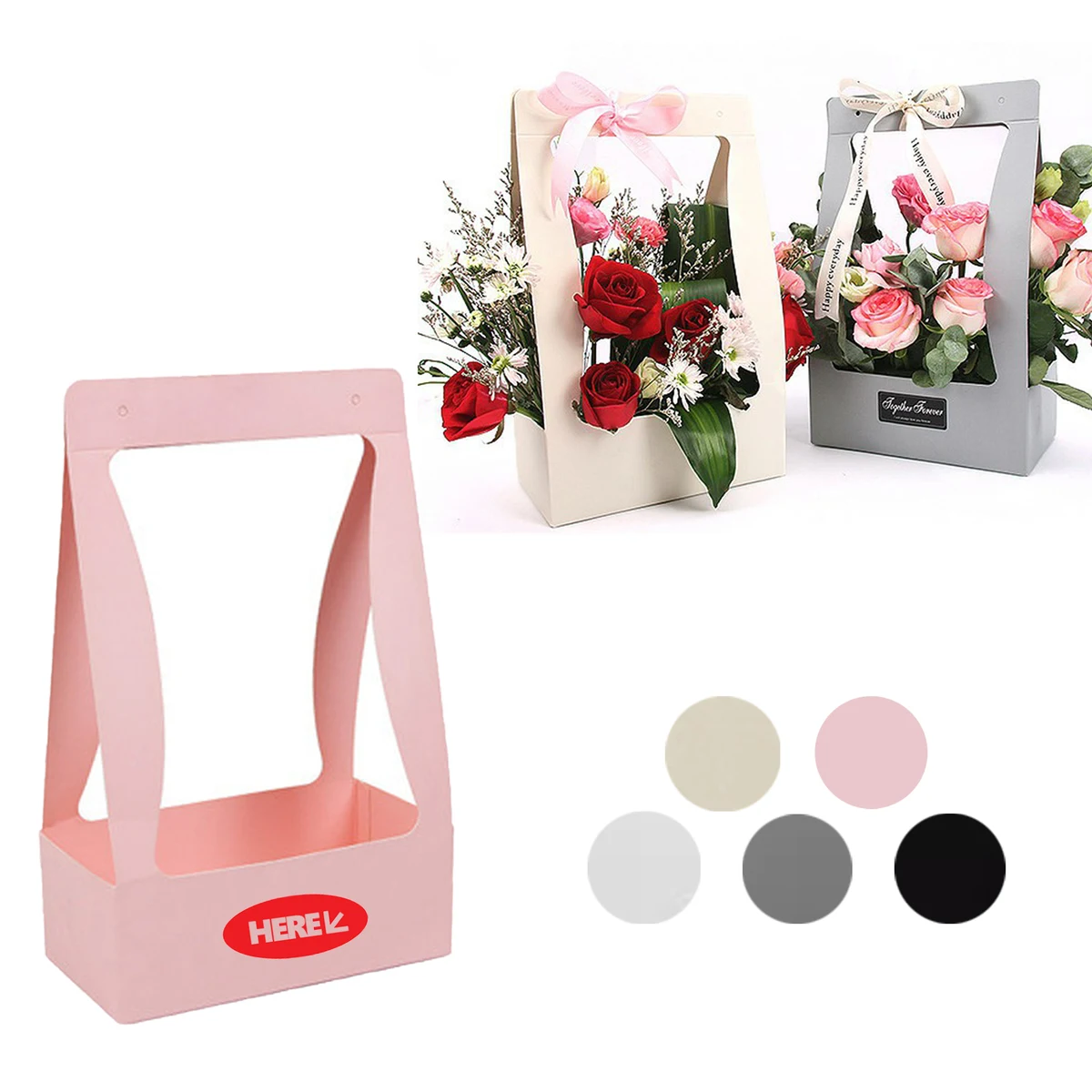 Foldable Floral Gift Tote Box 1