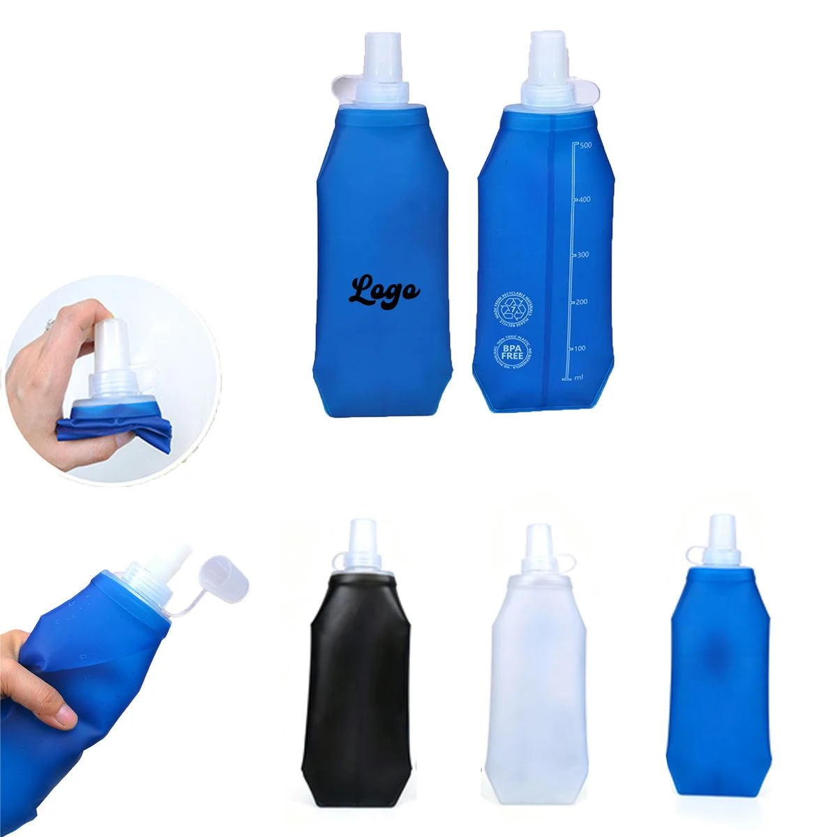 Flexible TPU Squeeze Sports Bottle for Active Hydration 1