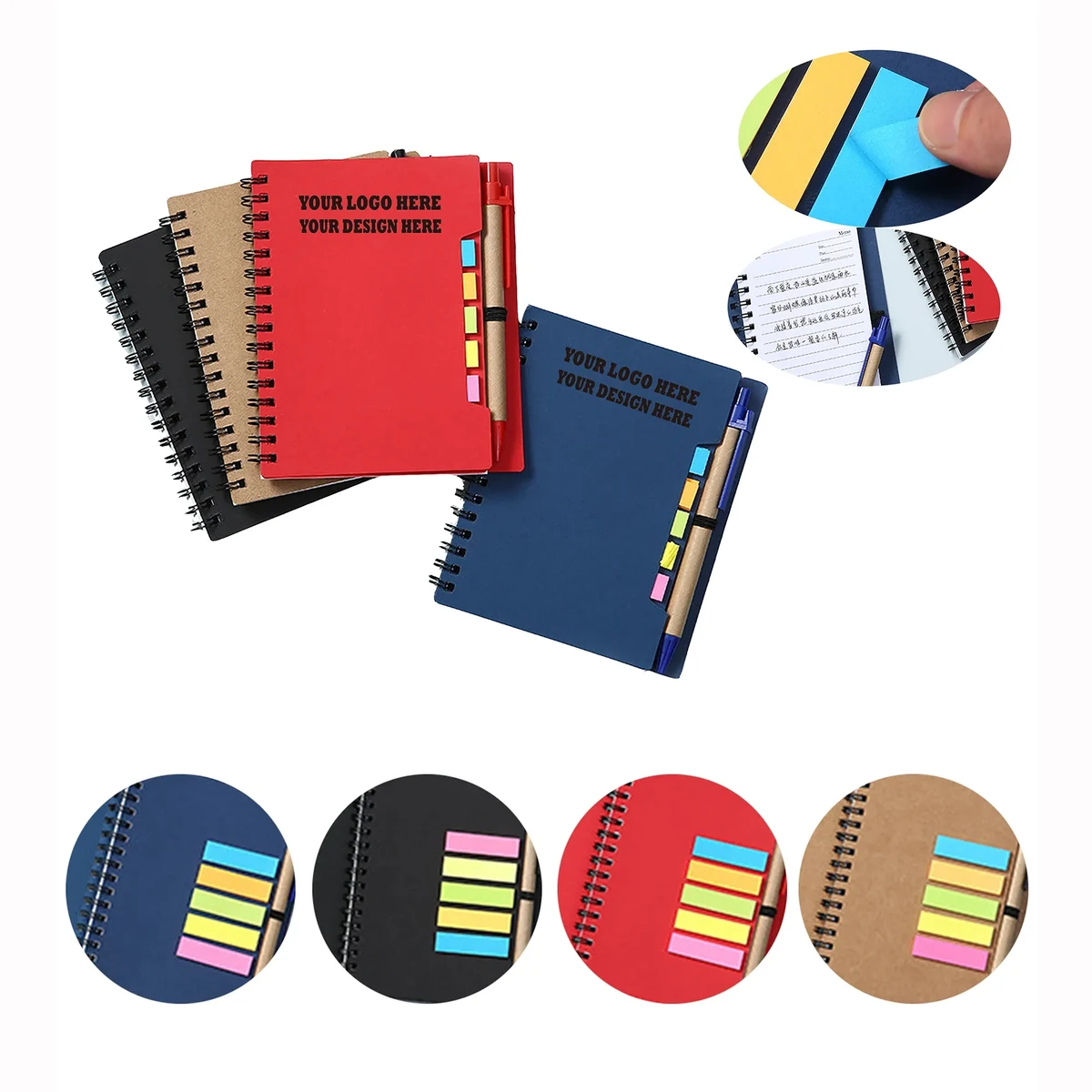 Custom Logo Notebook With Memo Pad For Exhibition Gifts 1