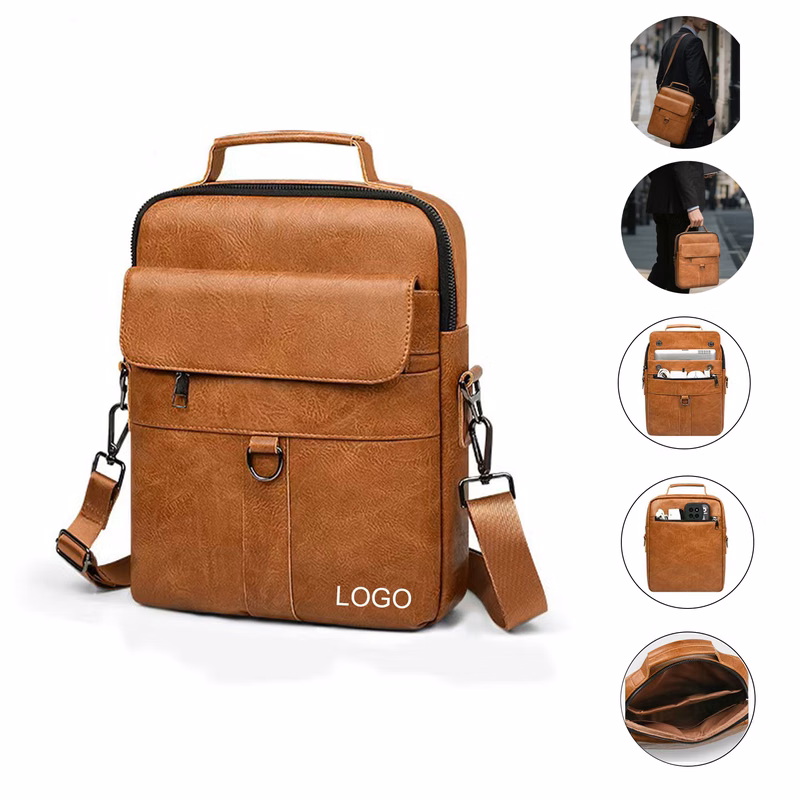 13.6 14.1 Inch PU Leather Laptop Bag