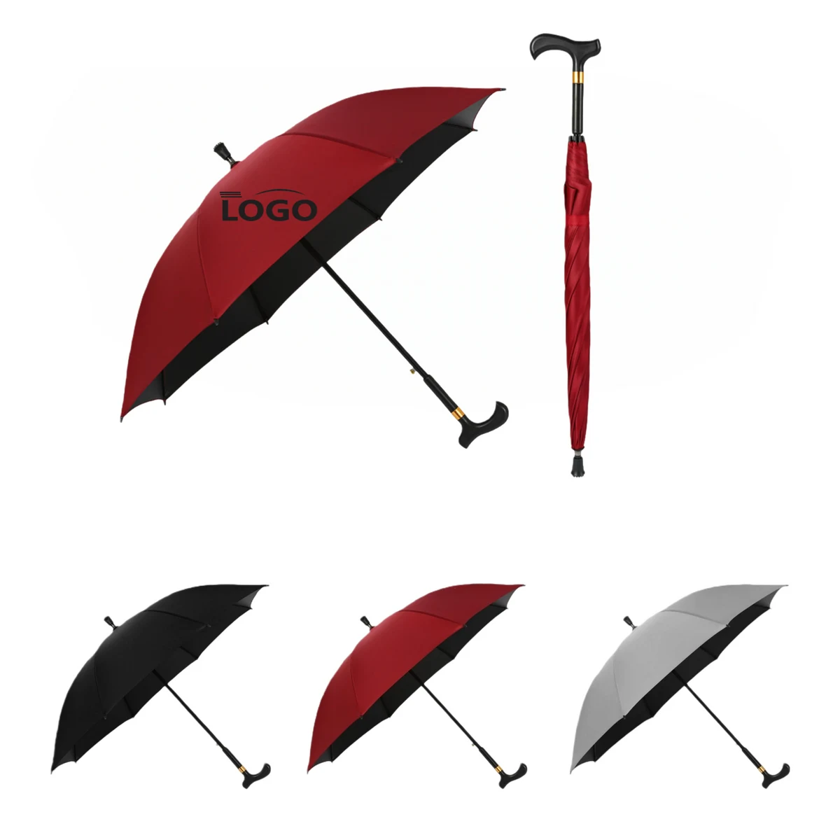 UV Rain Walking Stick Umbrella 1
