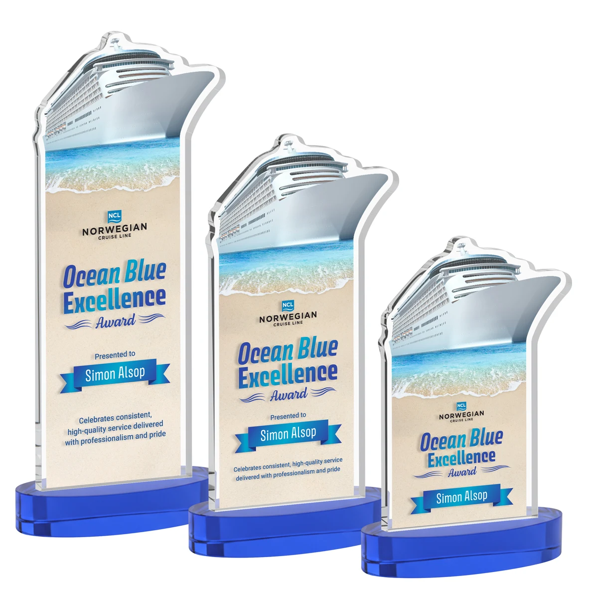Voyager VividPrint™ Award on Alberton Base - Blue 1