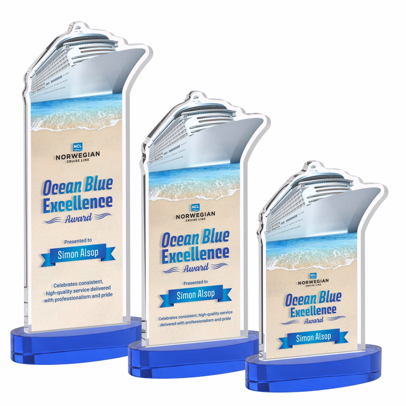 Voyager VividPrint™ Award on Alberton Base - Blue