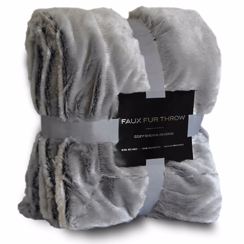 Faux Fur Throw Blanket