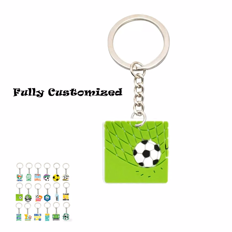 3D Soft PVC Custom Soccer Keychain