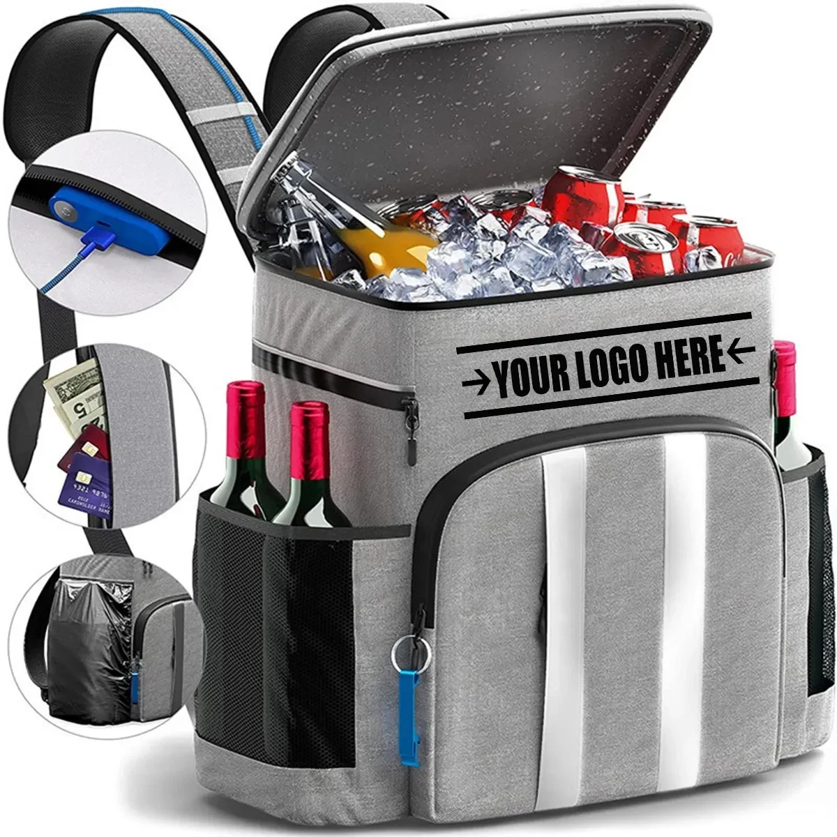 40L Leakproof Insulated Cooler Backpack 1