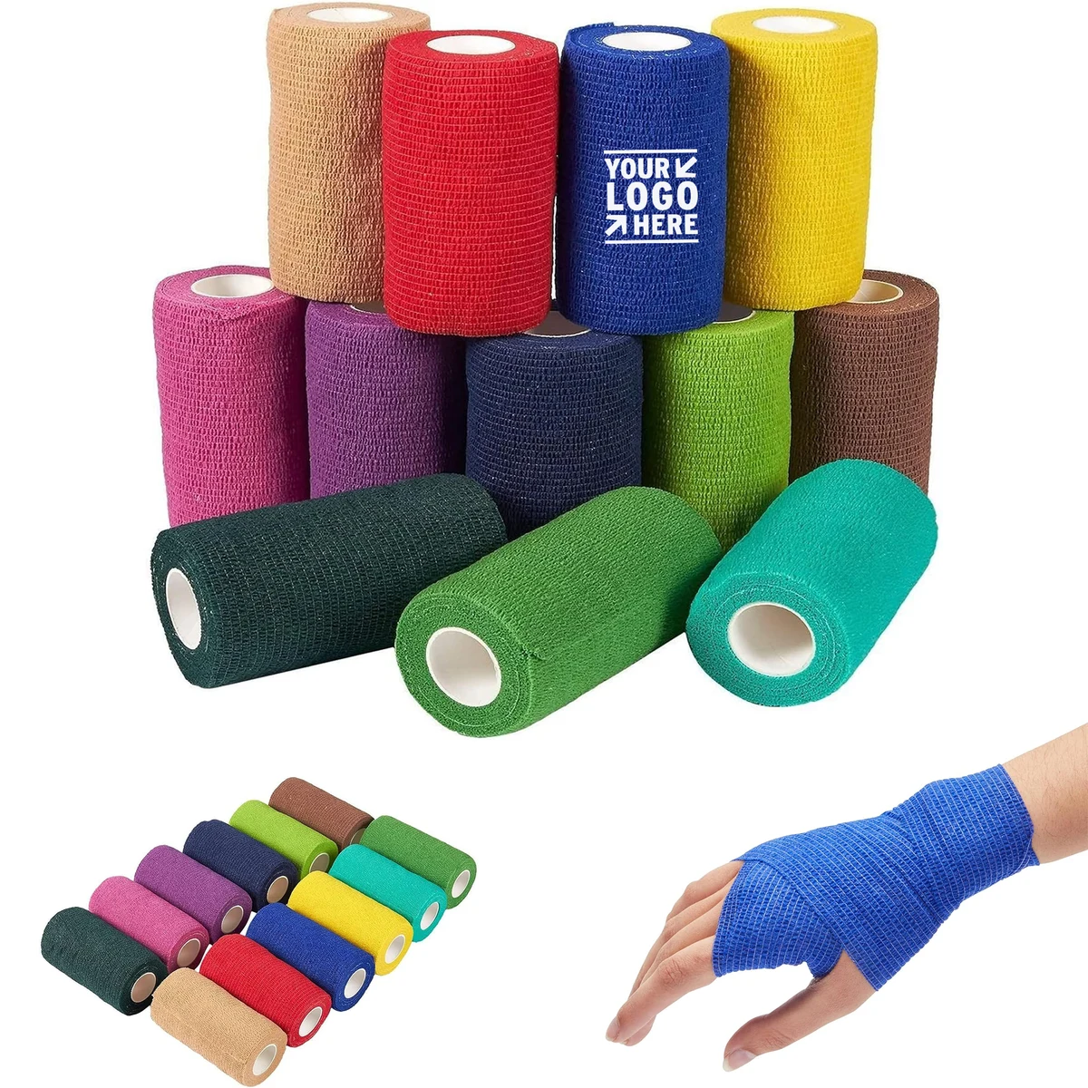 Sports First Aid 4 Inch Wide 5 Yards Colorful Self Adhesive Bandage Wrap 1