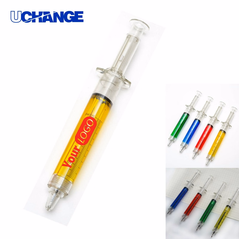 Syringe Ballpoint Clip Pen for Medical Promo