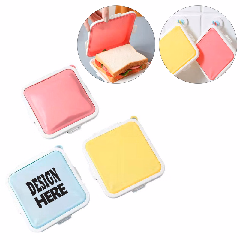 Portable Silicone Sandwich Lunch Box