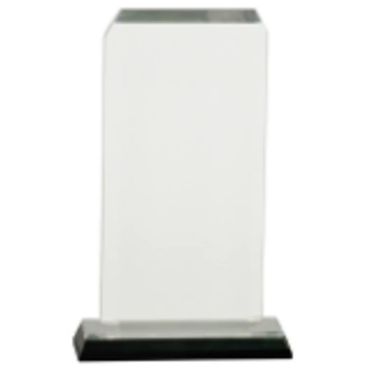3.5" x 7.5" Silver Clipped Corner Impress Award 1