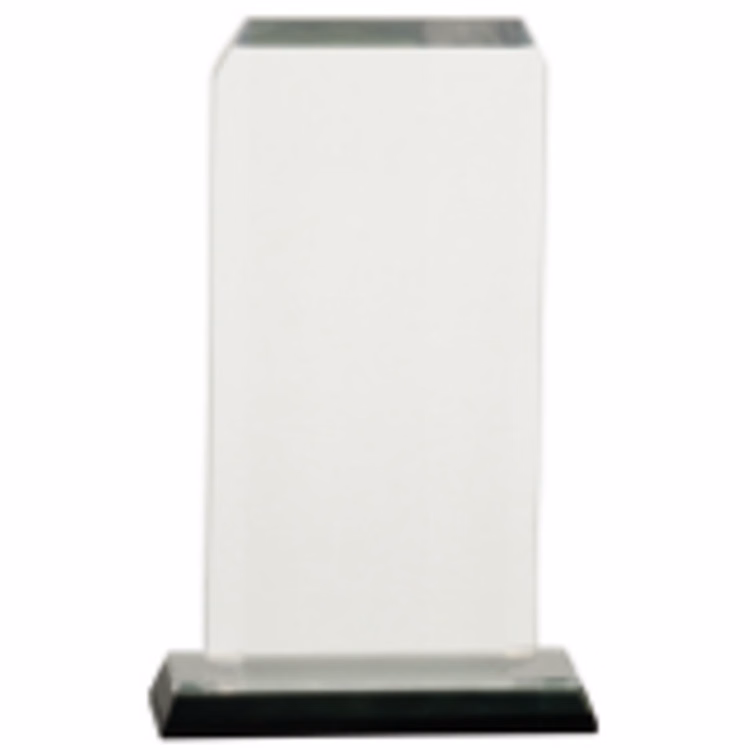 3.5" x 7.5" Silver Clipped Corner Impress Award