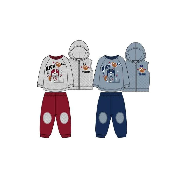 Boys' Fleece Vest Set Assorted 3pc 12-24m 1