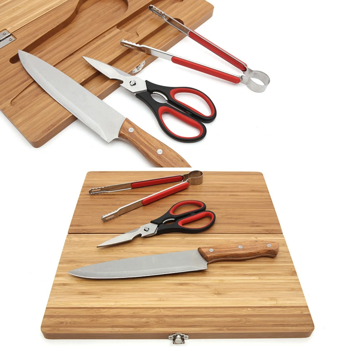 Folding Bamboo Chopping Board Kitchenware Kit 1