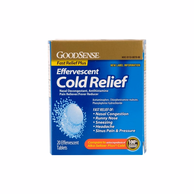 Cold Relief Tablets - 20 Pack Effervescent Tabs