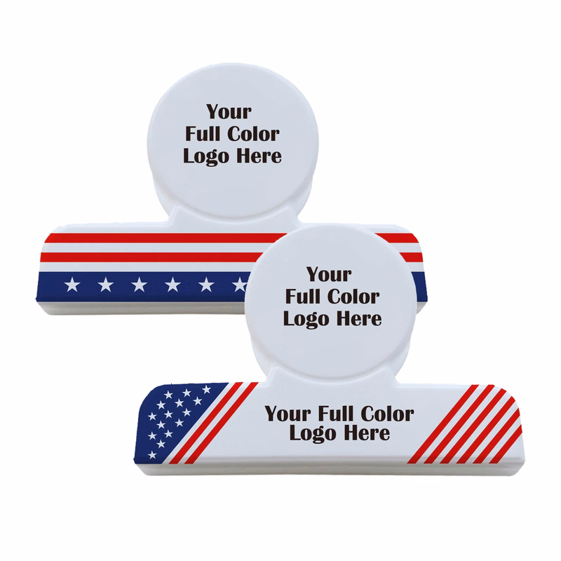 Flag Design Round Bag Clip