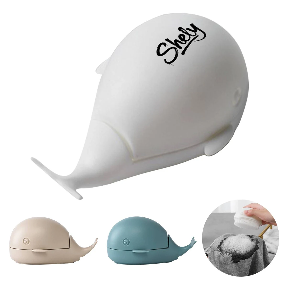 Plastic Detachable Whale Washing Brush 1