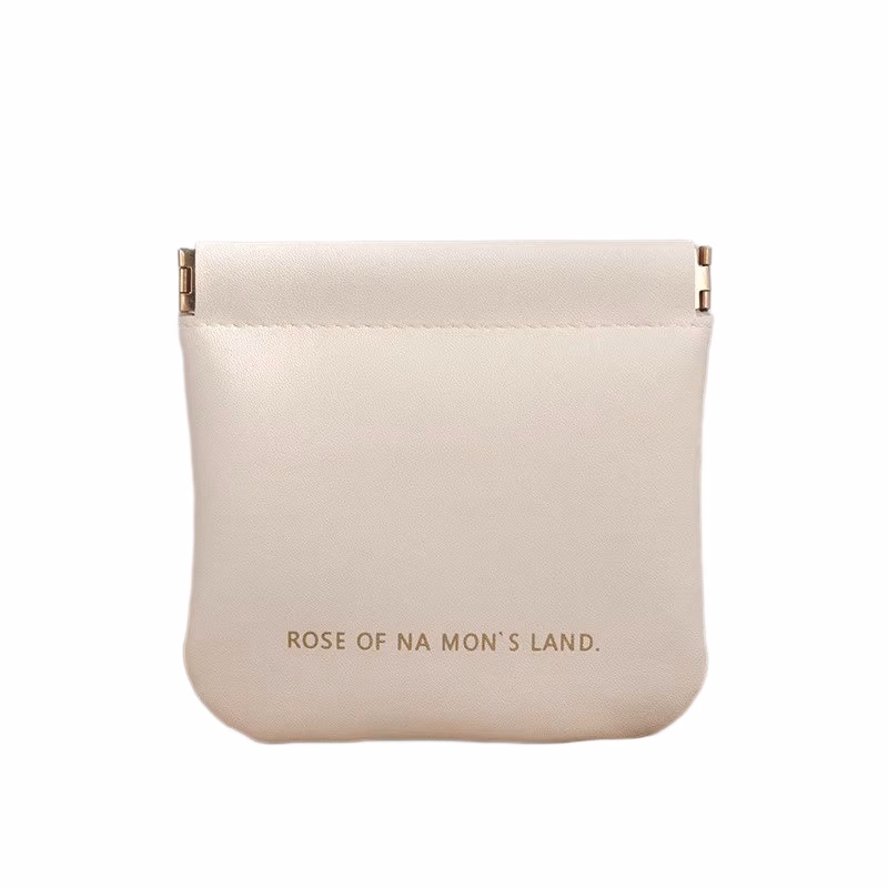 Spring Open PU Mini Storage Pouch