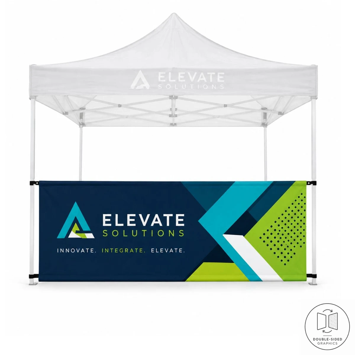 24 Hr Express Ship - Half Side Wall for 10x10 Tent Kit, Sublimated, Double Sided Print 1