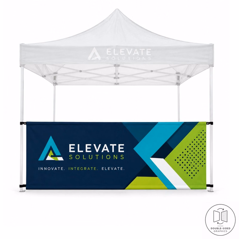 24 Hr Express Ship - Half Side Wall for 10x10 Tent Kit, Sublimated, Double Sided Print