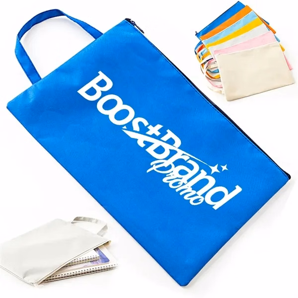 Custom Canvas Zippered Pouches with Full-Color Design — Organization & Storage Essential