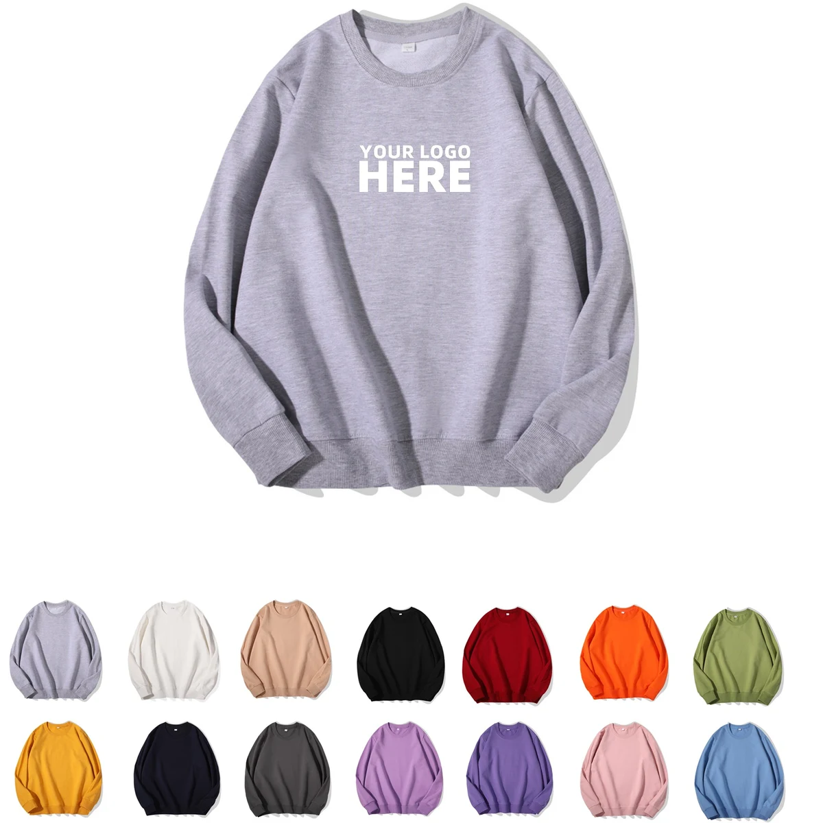 Crew Sweatshirt, custom hoodie or sweatshirt with logo imprint 1