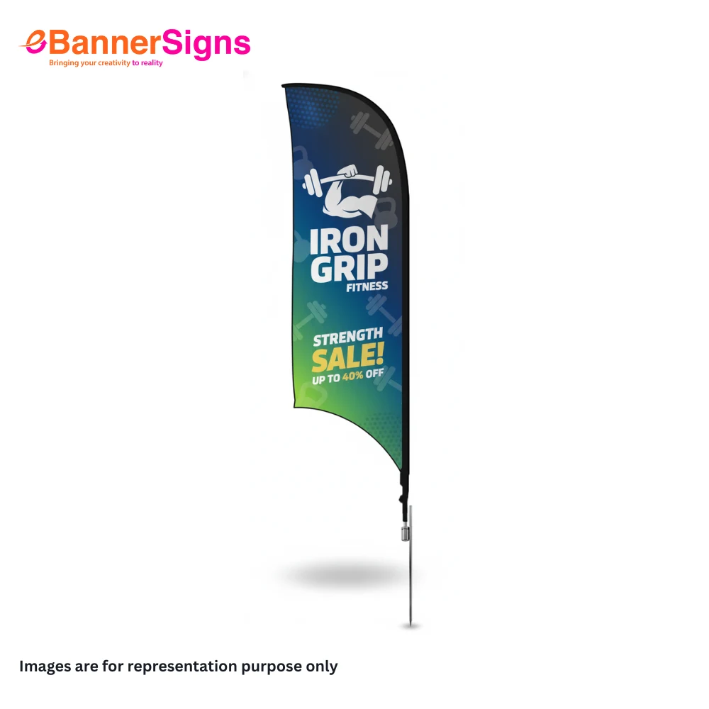 Concave Flag with Spike Base 1